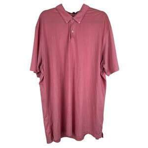 Peter Millar Crown Crafted Red Golf Short Sleeve Polo - XXL